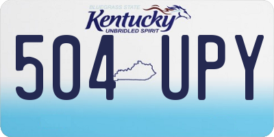 KY license plate 504UPY