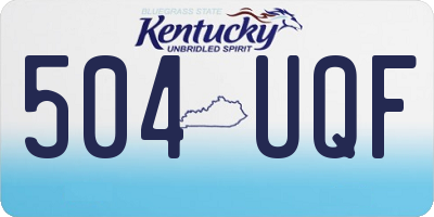 KY license plate 504UQF
