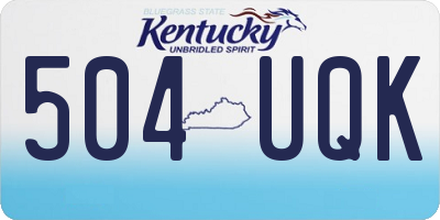 KY license plate 504UQK