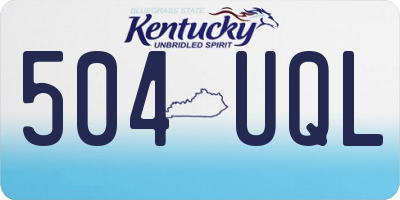 KY license plate 504UQL