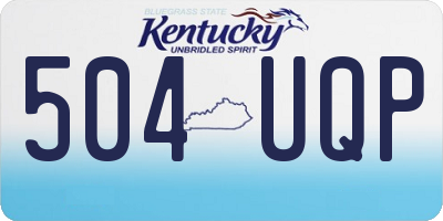 KY license plate 504UQP
