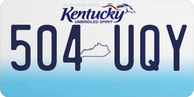 KY license plate 504UQY