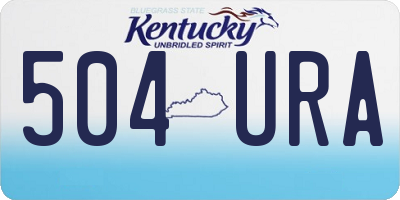 KY license plate 504URA