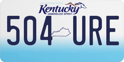 KY license plate 504URE