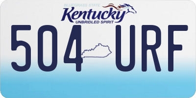 KY license plate 504URF