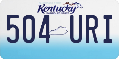 KY license plate 504URI