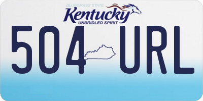 KY license plate 504URL