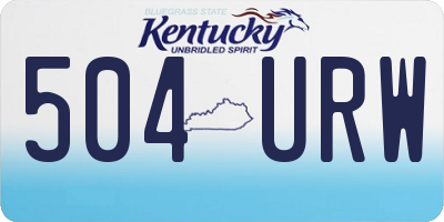 KY license plate 504URW