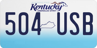 KY license plate 504USB