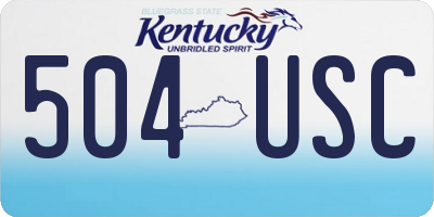 KY license plate 504USC