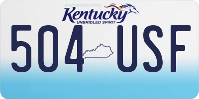 KY license plate 504USF