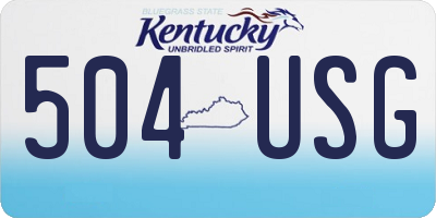 KY license plate 504USG