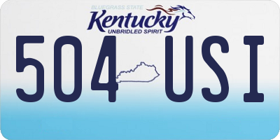 KY license plate 504USI