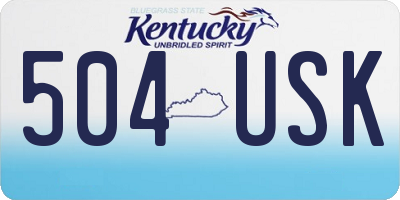 KY license plate 504USK