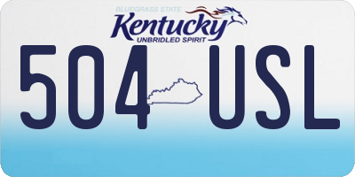 KY license plate 504USL