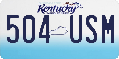 KY license plate 504USM