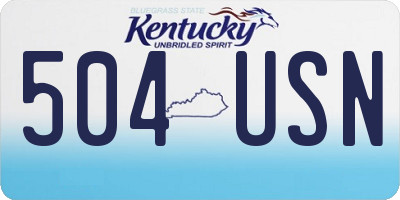 KY license plate 504USN
