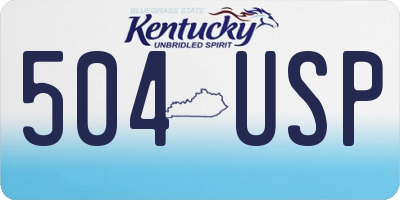 KY license plate 504USP