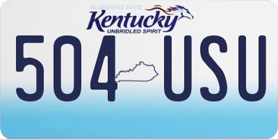 KY license plate 504USU