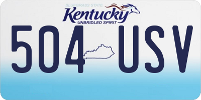 KY license plate 504USV
