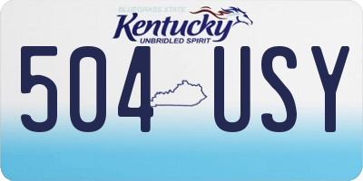 KY license plate 504USY