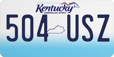 KY license plate 504USZ