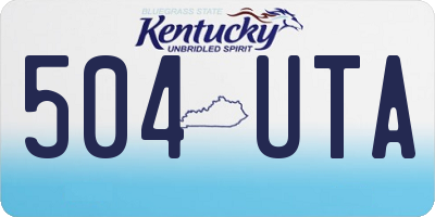KY license plate 504UTA