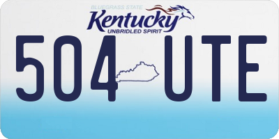 KY license plate 504UTE