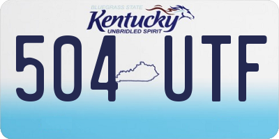 KY license plate 504UTF