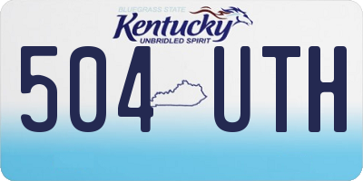 KY license plate 504UTH