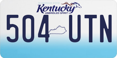 KY license plate 504UTN