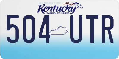 KY license plate 504UTR