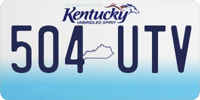 KY license plate 504UTV
