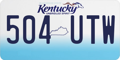 KY license plate 504UTW