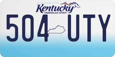 KY license plate 504UTY