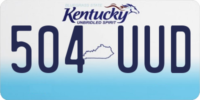 KY license plate 504UUD