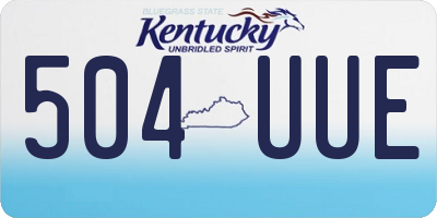 KY license plate 504UUE