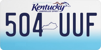 KY license plate 504UUF