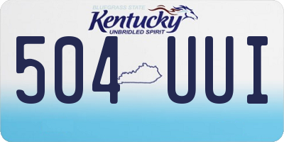 KY license plate 504UUI