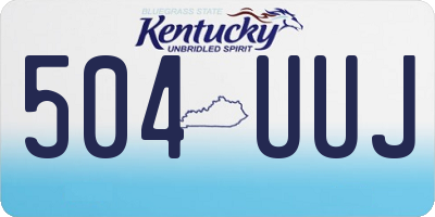 KY license plate 504UUJ