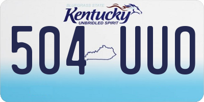KY license plate 504UUO