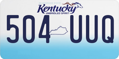KY license plate 504UUQ