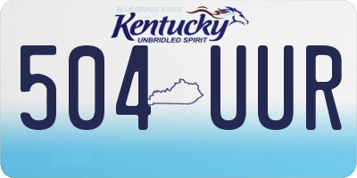 KY license plate 504UUR