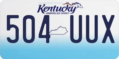 KY license plate 504UUX