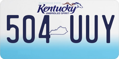 KY license plate 504UUY