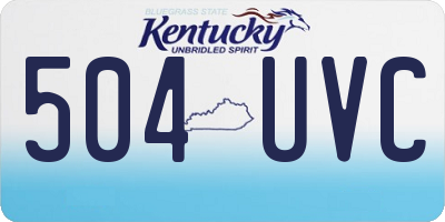 KY license plate 504UVC