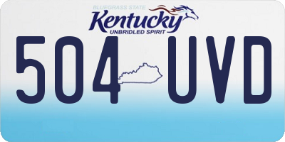 KY license plate 504UVD
