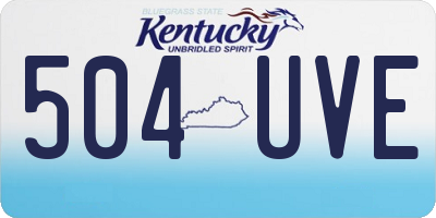 KY license plate 504UVE