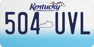 KY license plate 504UVL