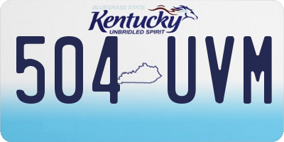 KY license plate 504UVM